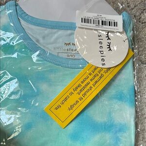 Little Sleepies Aqua Tie-Dye Pajama Set